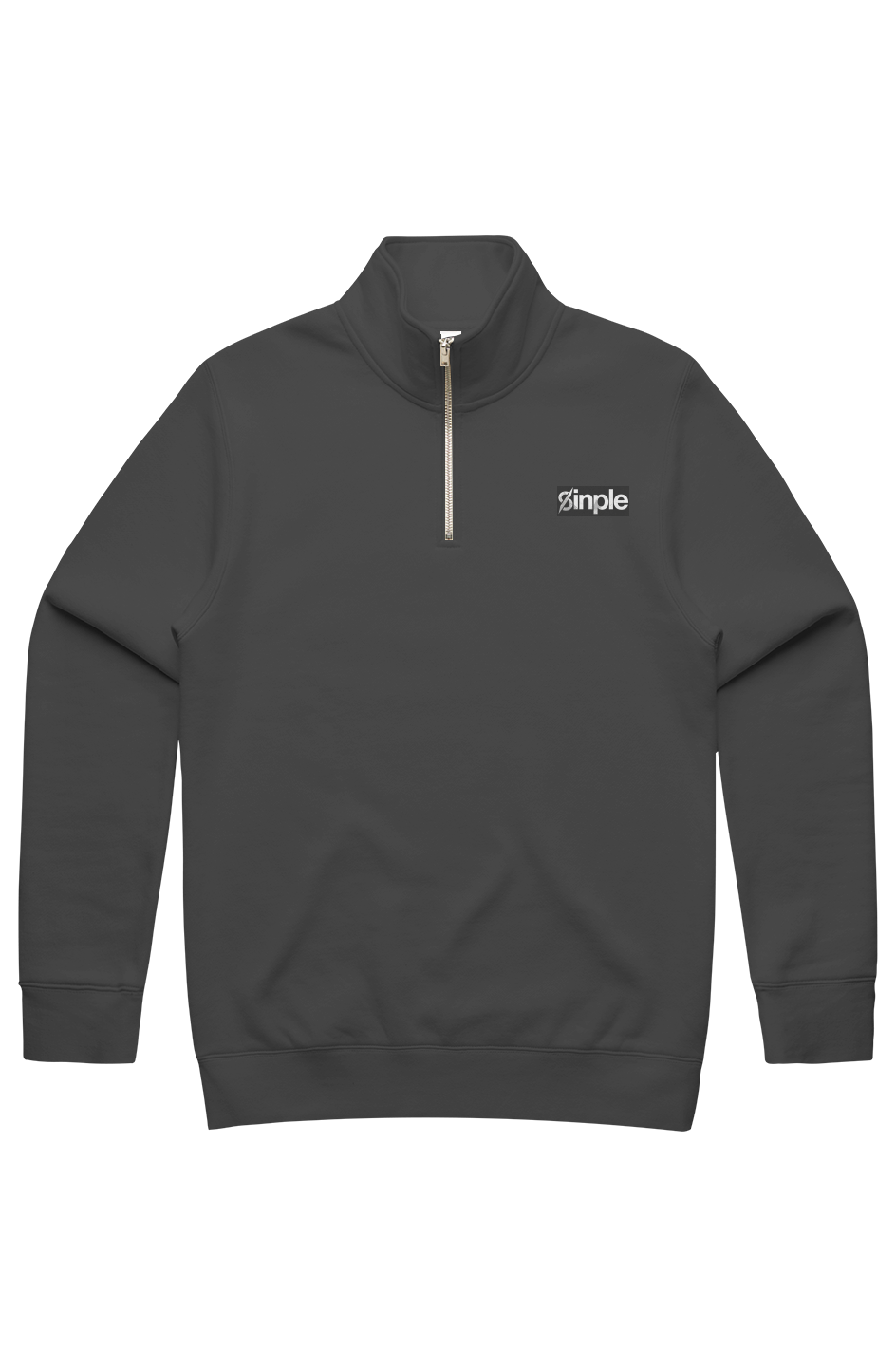 MENS STENCIL HALF ZIP COTTON MADE "SINPLE" BRANDED