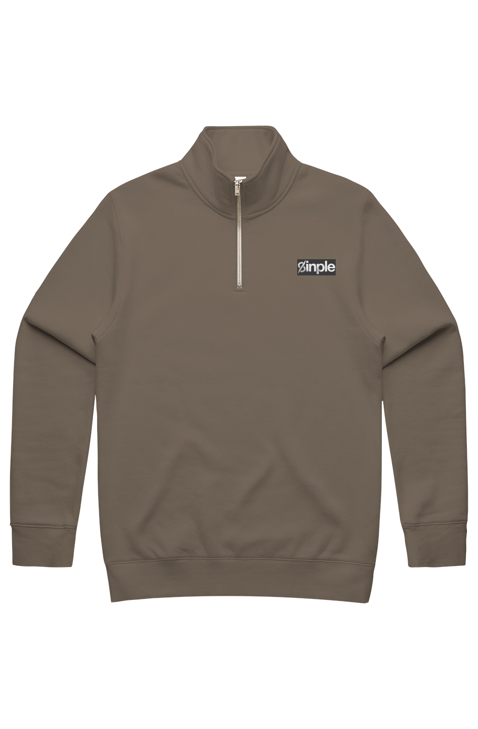 MENS STENCIL HALF ZIP COTTON MADE "SINPLE" BRANDED