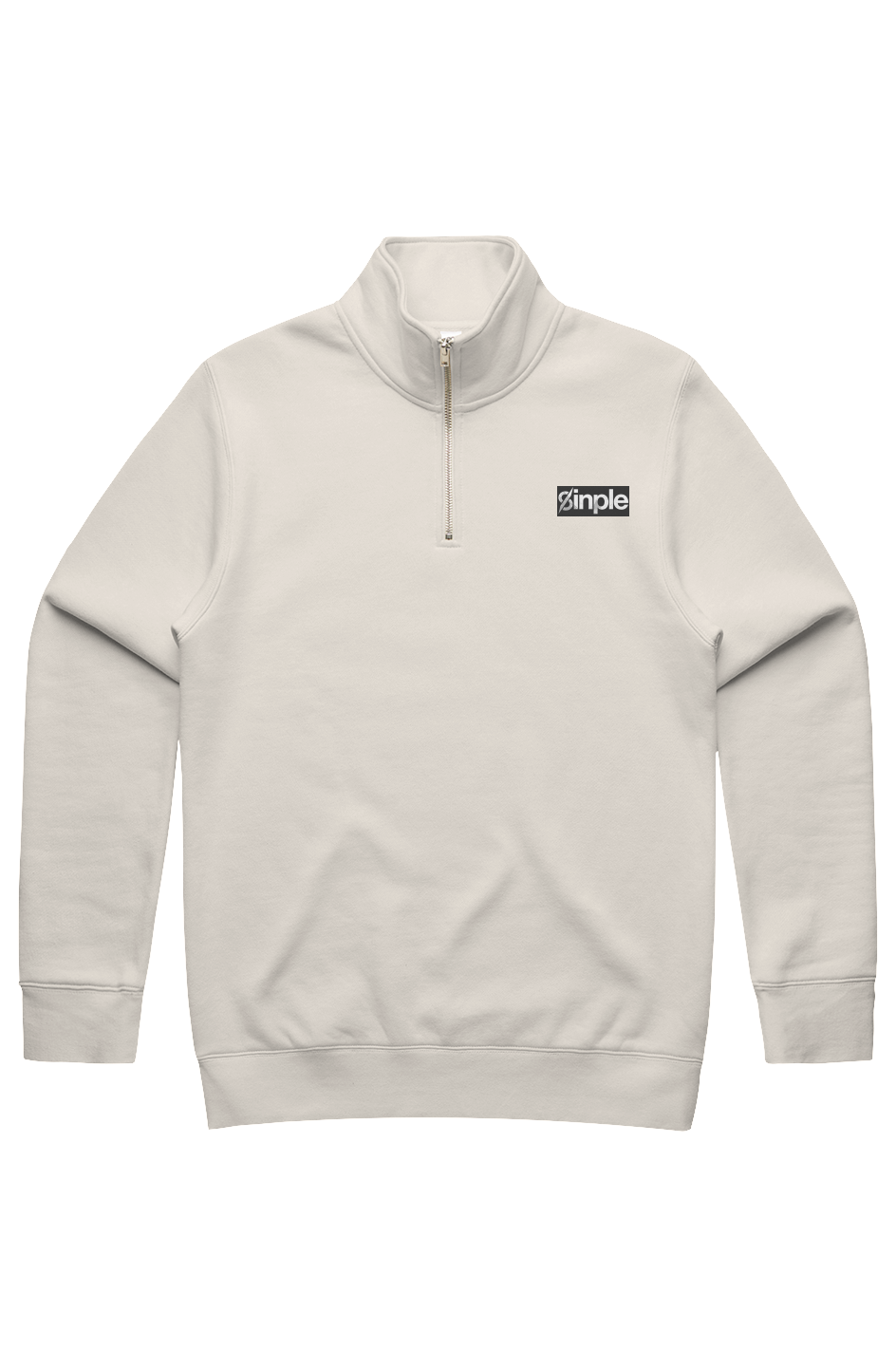 MENS STENCIL HALF ZIP COTTON MADE "SINPLE" BRANDED