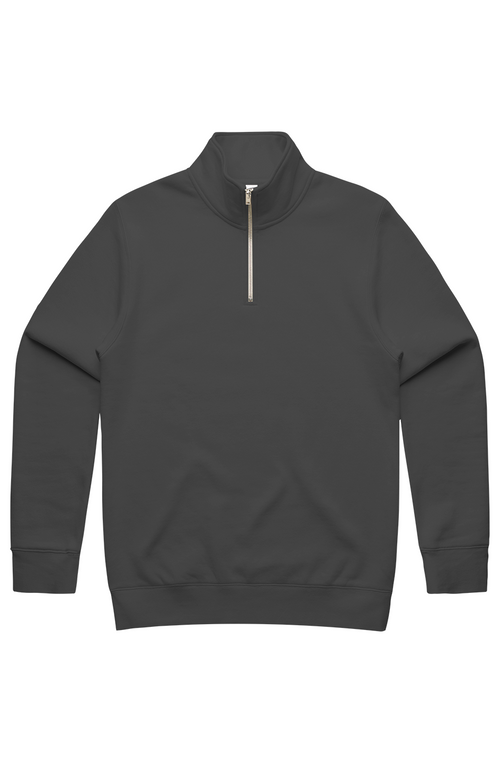 A PLAIN MENS STENCIL HALF ZIP 