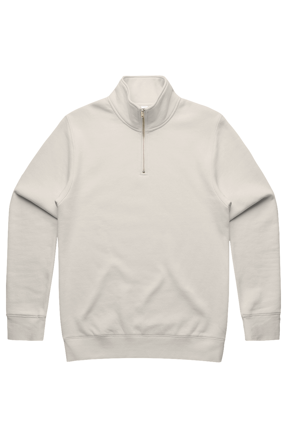 A PLAIN MENS STENCIL HALF ZIP 